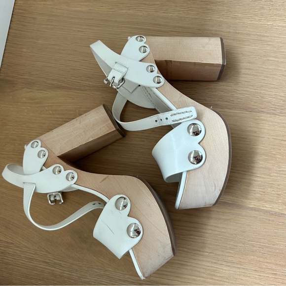 Prada White Chunky Heels Size 38.5 - Picture 3 of 8